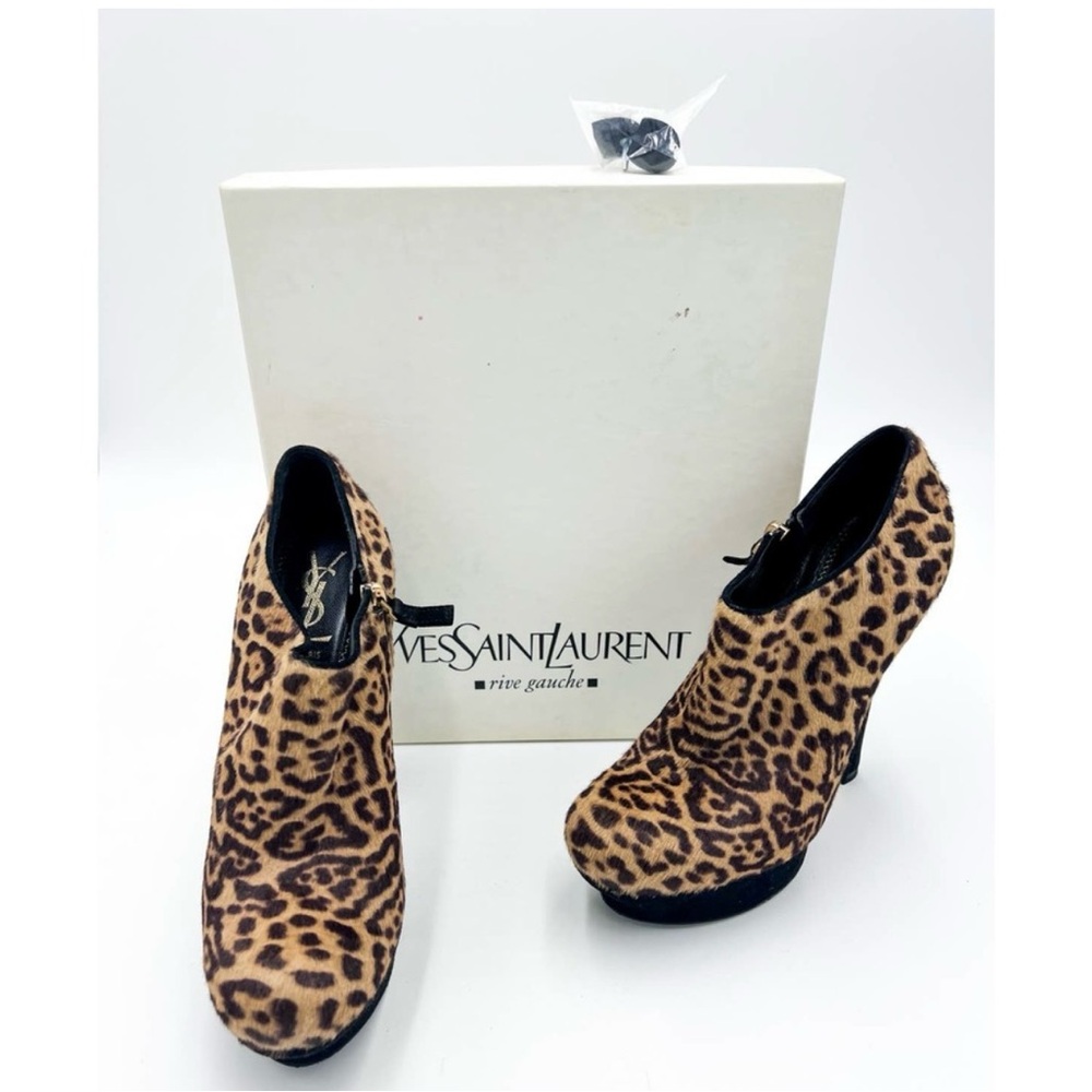YSL leopard booties fairly new barely used euro 38 or women’s size 8